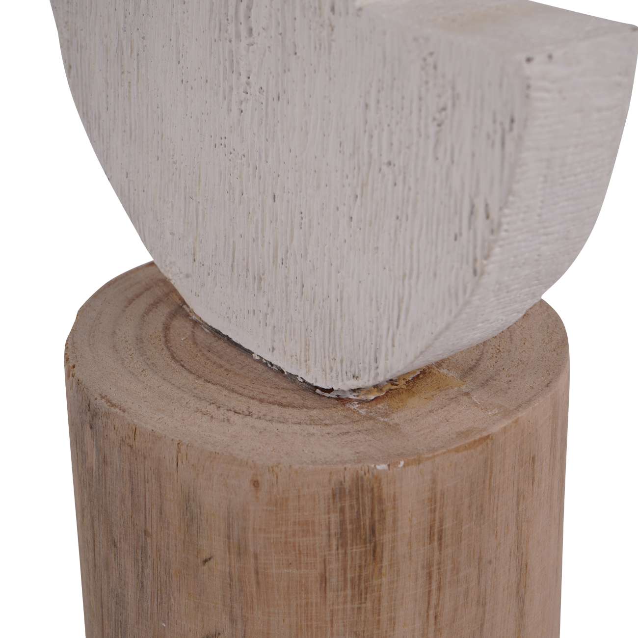 Totem White Mango Wood Sculpture Small